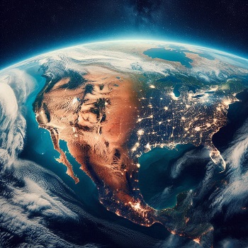 United States From Space AI Art